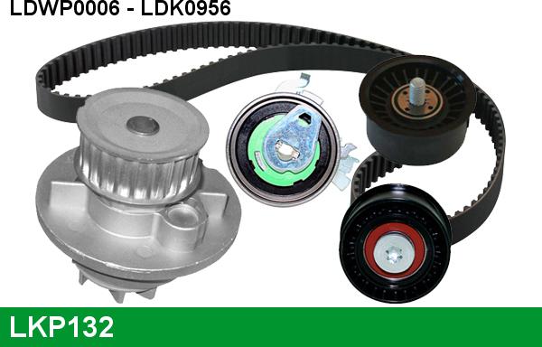 LUCAS LKP132 - Wasserpumpe + Zahnriemensatz alexcarstop-ersatzteile.com