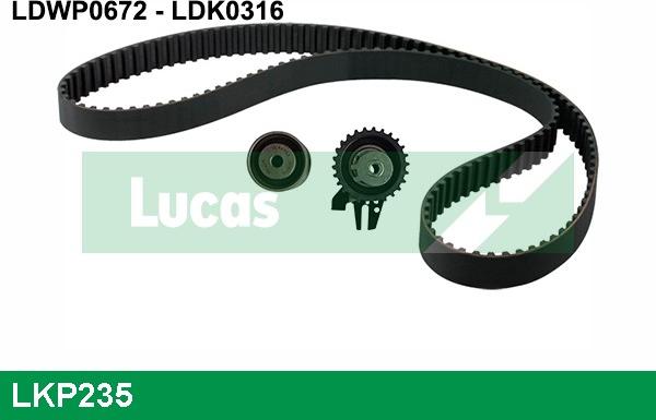 LUCAS LKP235 - Wasserpumpe + Zahnriemensatz alexcarstop-ersatzteile.com