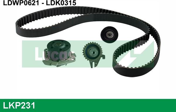 LUCAS LKP231 - Wasserpumpe + Zahnriemensatz alexcarstop-ersatzteile.com