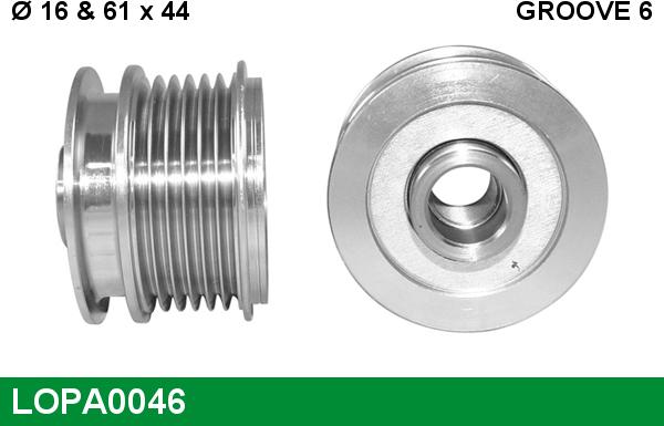 LUCAS LOPA0046 - Riemenscheibe, Generator alexcarstop-ersatzteile.com