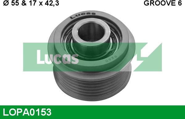 LUCAS LOPA0153 - Riemenscheibe, Generator alexcarstop-ersatzteile.com