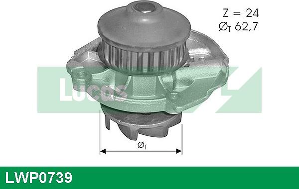 LUCAS LWP0739 - Wasserpumpe alexcarstop-ersatzteile.com