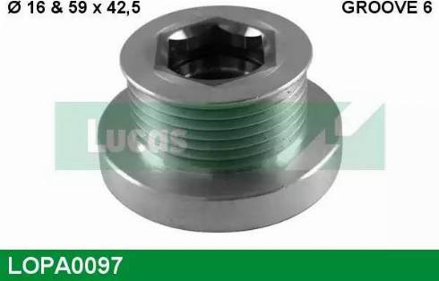 Lucas Engine Drive LOPA0097 - Riemenscheibe, Generator alexcarstop-ersatzteile.com