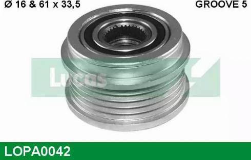 Lucas Engine Drive LOPA0042 - Riemenscheibe, Generator alexcarstop-ersatzteile.com