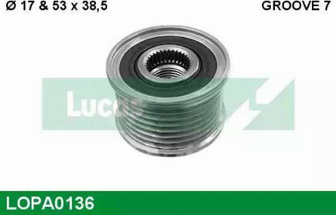 Lucas Engine Drive LOPA0136 - Riemenscheibe, Generator alexcarstop-ersatzteile.com