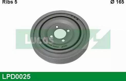 Lucas Engine Drive LPD0025 - Riemenscheibe, Kurbelwelle alexcarstop-ersatzteile.com