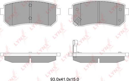 LYNXauto BD-4407 - Bremsbelagsatz, Scheibenbremse alexcarstop-ersatzteile.com