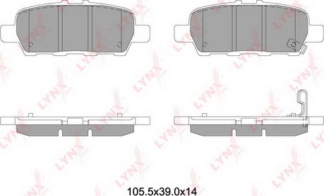 LYNXauto BD-5745 - Bremsbelagsatz, Scheibenbremse alexcarstop-ersatzteile.com