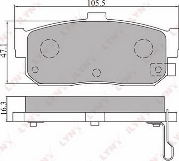 LYNXauto BD-5702 - Bremsbelagsatz, Scheibenbremse alexcarstop-ersatzteile.com