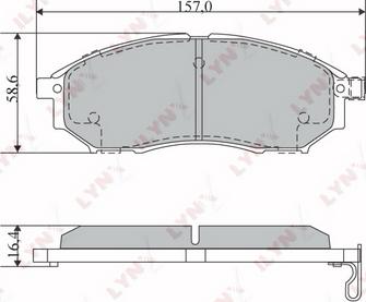 LYNXauto BD-5725 - Bremsbelagsatz, Scheibenbremse alexcarstop-ersatzteile.com