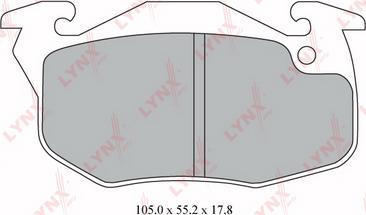 LYNXauto BD-6105 - Bremsbelagsatz, Scheibenbremse alexcarstop-ersatzteile.com