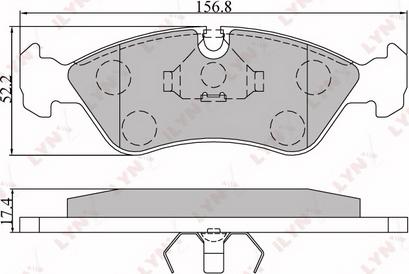 LYNXauto BD-1402 - Bremsbelagsatz, Scheibenbremse alexcarstop-ersatzteile.com