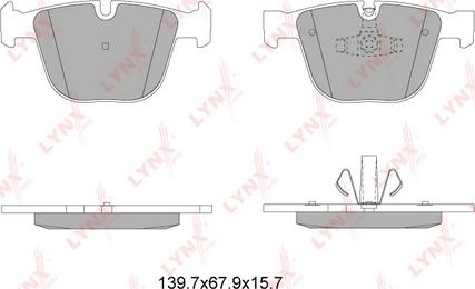 LYNXauto BD-1433 - Bremsbelagsatz, Scheibenbremse alexcarstop-ersatzteile.com