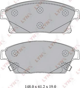 LYNXauto BD-1813 - Bremsbelagsatz, Scheibenbremse alexcarstop-ersatzteile.com