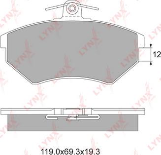 LYNXauto BD-1205 - Bremsbelagsatz, Scheibenbremse alexcarstop-ersatzteile.com