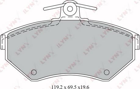 LYNXauto BD-1214 - Bremsbelagsatz, Scheibenbremse alexcarstop-ersatzteile.com