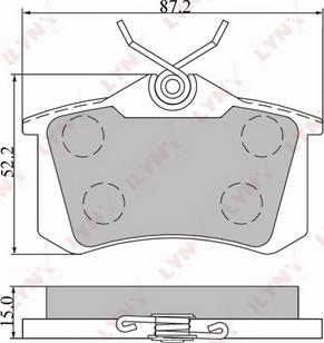 LYNXauto BD-8002 - Bremsbelagsatz, Scheibenbremse alexcarstop-ersatzteile.com