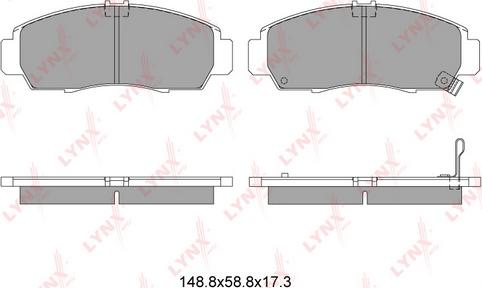 LYNXauto BD-3403 - Bremsbelagsatz, Scheibenbremse alexcarstop-ersatzteile.com