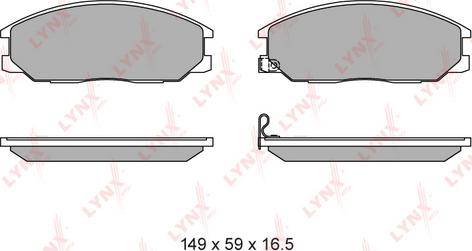 LYNXauto BD-3614 - Bremsbelagsatz, Scheibenbremse alexcarstop-ersatzteile.com