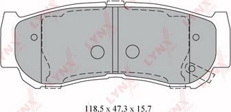 LYNXauto BD-3616 - Bremsbelagsatz, Scheibenbremse alexcarstop-ersatzteile.com