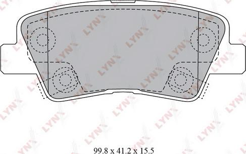 LYNXauto BD-3620 - Bremsbelagsatz, Scheibenbremse alexcarstop-ersatzteile.com