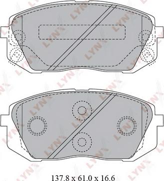 LYNXauto BD-3621 - Bremsbelagsatz, Scheibenbremse alexcarstop-ersatzteile.com