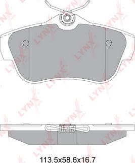 LYNXauto BD-2228 - Bremsbelagsatz, Scheibenbremse alexcarstop-ersatzteile.com