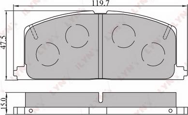 LYNXauto BD-7533 - Bremsbelagsatz, Scheibenbremse alexcarstop-ersatzteile.com