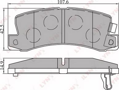 LYNXauto BD-7521 - Bremsbelagsatz, Scheibenbremse alexcarstop-ersatzteile.com