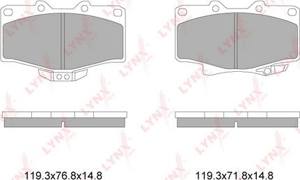 LYNXauto BD-7603 - Bremsbelagsatz, Scheibenbremse alexcarstop-ersatzteile.com