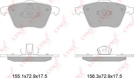 LYNXauto BD-7819 - Bremsbelagsatz, Scheibenbremse alexcarstop-ersatzteile.com