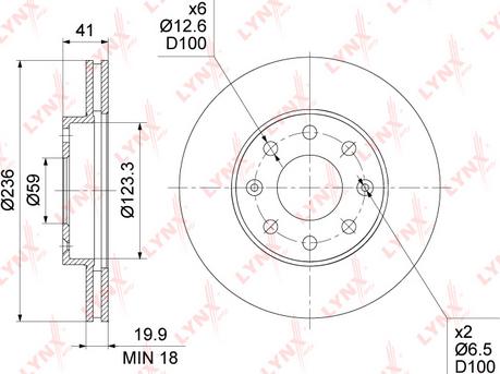 LYNXauto BN-1347 - Bremsscheibe alexcarstop-ersatzteile.com