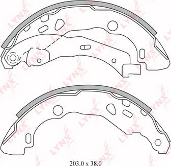 LYNXauto BS-6300 - Bremsbackensatz alexcarstop-ersatzteile.com