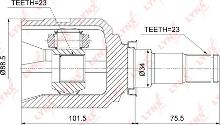 LYNXauto CI-3719 - Gelenksatz, Antriebswelle alexcarstop-ersatzteile.com