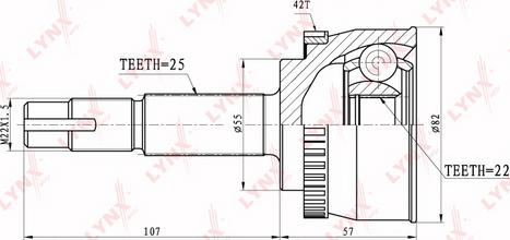 LYNXauto CO-5702A - Gelenksatz, Antriebswelle alexcarstop-ersatzteile.com