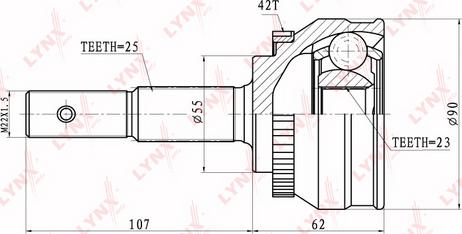 LYNXauto CO-5738A - Gelenksatz, Antriebswelle alexcarstop-ersatzteile.com