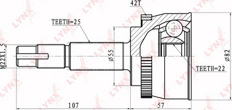 LYNXauto CO-5724A - Gelenksatz, Antriebswelle alexcarstop-ersatzteile.com