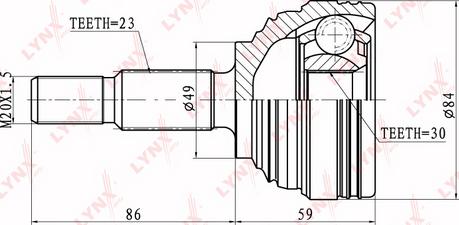 LYNXauto CO-6326 - Gelenksatz, Antriebswelle alexcarstop-ersatzteile.com