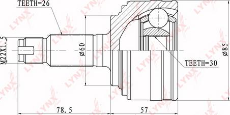 LYNXauto CO-3409 - Gelenksatz, Antriebswelle alexcarstop-ersatzteile.com