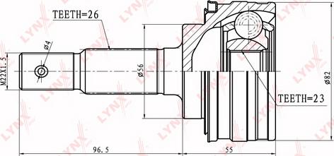 LYNXauto CO-7518 - Gelenksatz, Antriebswelle alexcarstop-ersatzteile.com