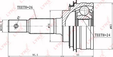 LYNXauto CO-7537 - Gelenksatz, Antriebswelle alexcarstop-ersatzteile.com