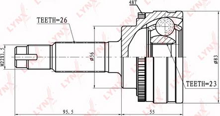 LYNXauto CO-7521A - Gelenksatz, Antriebswelle alexcarstop-ersatzteile.com