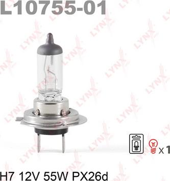 LYNXauto L10755-01 - Glühlampe, Fernscheinwerfer alexcarstop-ersatzteile.com