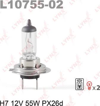 LYNXauto L10755-02 - Glühlampe, Fernscheinwerfer alexcarstop-ersatzteile.com