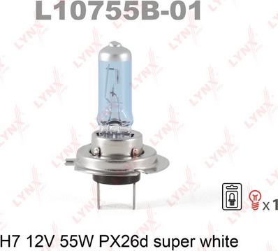 LYNXauto L10755B-01 - Glühlampe, Fernscheinwerfer alexcarstop-ersatzteile.com