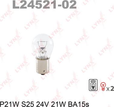 LYNXauto L24521-02 - Glühlampe alexcarstop-ersatzteile.com