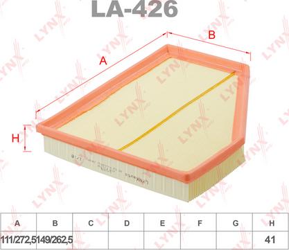 LYNXauto LA-426 - Luftfilter alexcarstop-ersatzteile.com