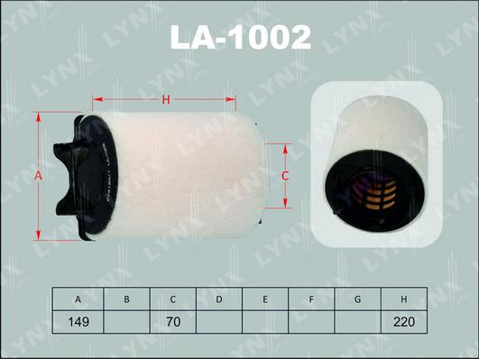 LYNXauto LA-1002 - Luftfilter alexcarstop-ersatzteile.com