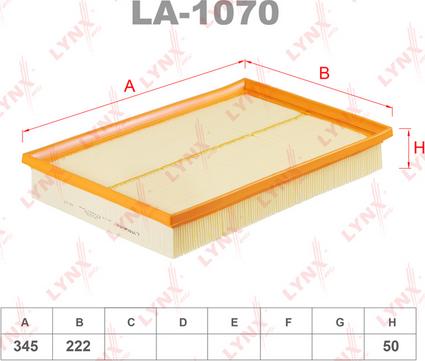 LYNXauto LA-1070 - Luftfilter alexcarstop-ersatzteile.com