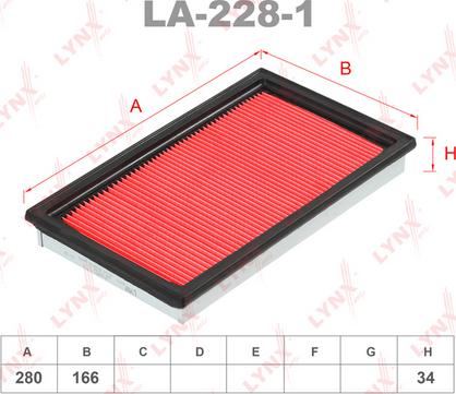 LYNXauto LA-228-1 - Luftfilter alexcarstop-ersatzteile.com